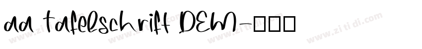 aa Tafelschrift DEM字体转换